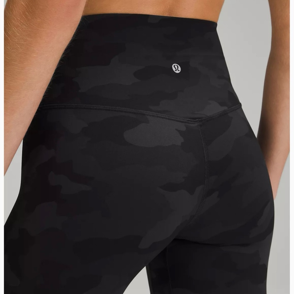 lululemon Align High-Rise Pant 28" Black and Gray camo print Size 4